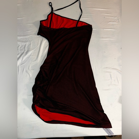 CAPE CLIQUE Women Mini Dress Perspective Mesh Spaghetti Strap - Picture 1 of 5